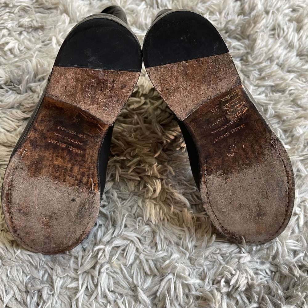 Isabel Marant Cluster Leather Hidden Wedge Ankle Boots - Picture 9 of 16